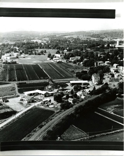 Aerial view of Greycourt & Meadow Ave. Circa 1970. chs-006076